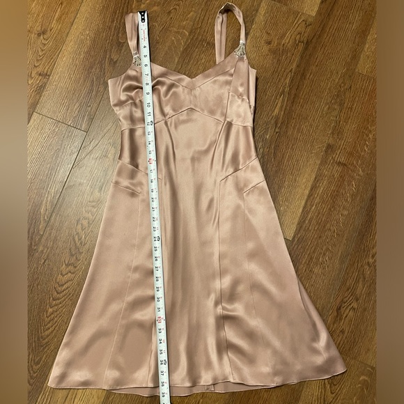 Silk Dress LOFT Short Women’s sz 4 Silk Dress Cocktail Dress Wedding Black Tie - Picture 14 of 15
